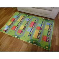 Kids Educational Playmat Train Alphabet Children's Print 14mm Thick Floor Rug