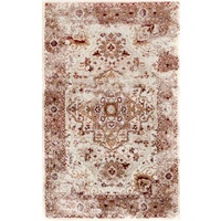 Persian Medallion Worn Look Design Terra Soft Feel Raffia 11mm Thick Floor Area Rug