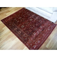 Persian Wash Design Chorus Burgundy Allover Soft Feel Floor Area Rugs & Runner
