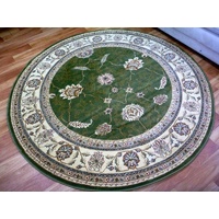 Persian Round Rugs Chorus Circle Green Soft Feel