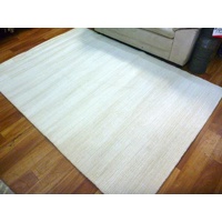 Contemporary Vogue Lush Pile Low Sheen Ivory Plain Floor Area Rugs