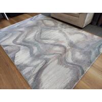 Aurora Pastel Waves Grey Pink Multi Modern Design Soft High Quality Floor Area Rugs