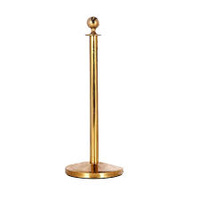 Gold Sphere Bollard Stand Queue Barriers Crowd Control