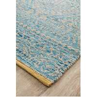 Antiquity Hand-Woven Wool 8mm Thick Sky Floor Area Rugs - Online