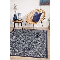 Indoor/Outdoor Lakefront 6mm Thick Navy Floor Area Rugs - Online