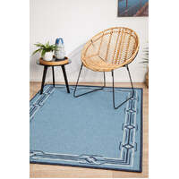 Indoor/Outdoor Lakefront 6mm Thick Blue Floor Area Rugs - Online
