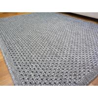 Flatweave Floor Area Rug Gest Plain Design Silver Grey Rubber Backed