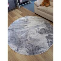 Transitional Design Coastal Light Grey Dark Grey Area Rugs and Circle