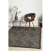 York Cindy Black & Gold Floor Area Rugs and Runner - Online