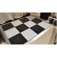 Portable Dance Floor Black & White Checkered 3.7 x 6.01m Modular Kit - Online