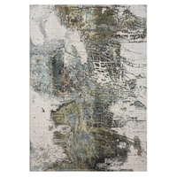 Modern Sheen Range Green Multi Abstract Soft Feel Woven Floor Area Rugs