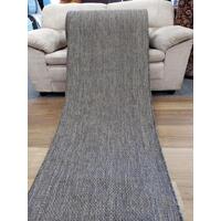 Hall Runner Flatweave 67 or 80cm wide Dahab Plain Design Taupe Linen Rubber Backed By the Meter