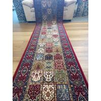 Clearance Hall Runners Panel Red Elite 80cm Wide End of Roll Edged High Quality
