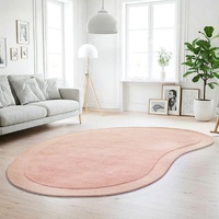 Blush Sculptured Designer Corva Wool Floor Rug 12mm Thick