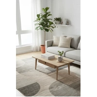 Saphire Daze 20mm Thick Beige & Black High-Low Contemporary Designer Rugs