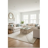 Super Soft Feel Cream Beige Carved Desire 14mm Thick Contemporary Floor Area Rugs
