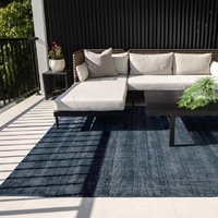 Luxury Indoor Outdoor Recycled Polyester Haven Steel Floor Rug
