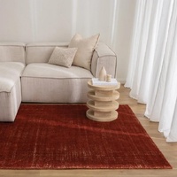 Luxury Indoor Outdoor Recycled Polyester Haven Burnt Terracotta Floor Rug