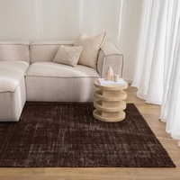 Luxury Indoor Outdoor Recycled Polyester Haven Chocolate Brown Floor Rug