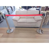 Retractable Red Belt Strap Steel Stanchion Bollard Post Hire