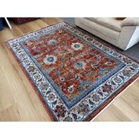 Persian Red Rust Allover Design High Quality Heat-Set Polypropylene Floor Area Rug