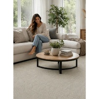 Bikaner Wool Handwoven Resilience Bone Multi Floor Lounge Room Rug 15mm Thick