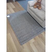 Natural Fiber Wool & Jute 11mm Thick Flat-weave Artisan Grey Floor Rug