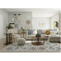Persian Allover Design Persia Beige 7mm Thick Floor Area Rugs