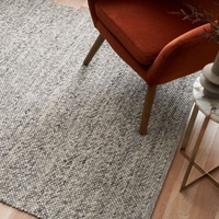 New Zealand Wool Hand Loomed Rugs Elements Dark Grey