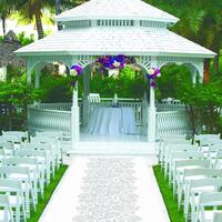 Event Wedding White Floral Center Carpet Runner 100CM x 20m Roll Bulk Order