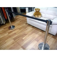 Retractable Black Belt Strap Steel Stanchion Bollard Post Hire