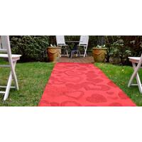 Event Wedding Hearts Red Carpet Runner 100CM x 20m Roll Bulk Order