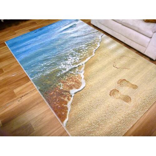 Indoor Outdoor Beach Sand Theme Design, Beach Themed Accent Rugs